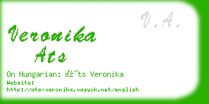 veronika ats business card